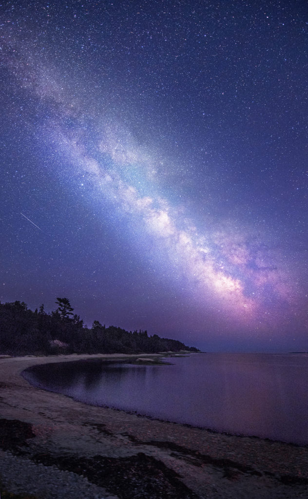 photographing the Milky Way at Otter Cove in Acadia National Park must see motorcycle road trip adventure destination