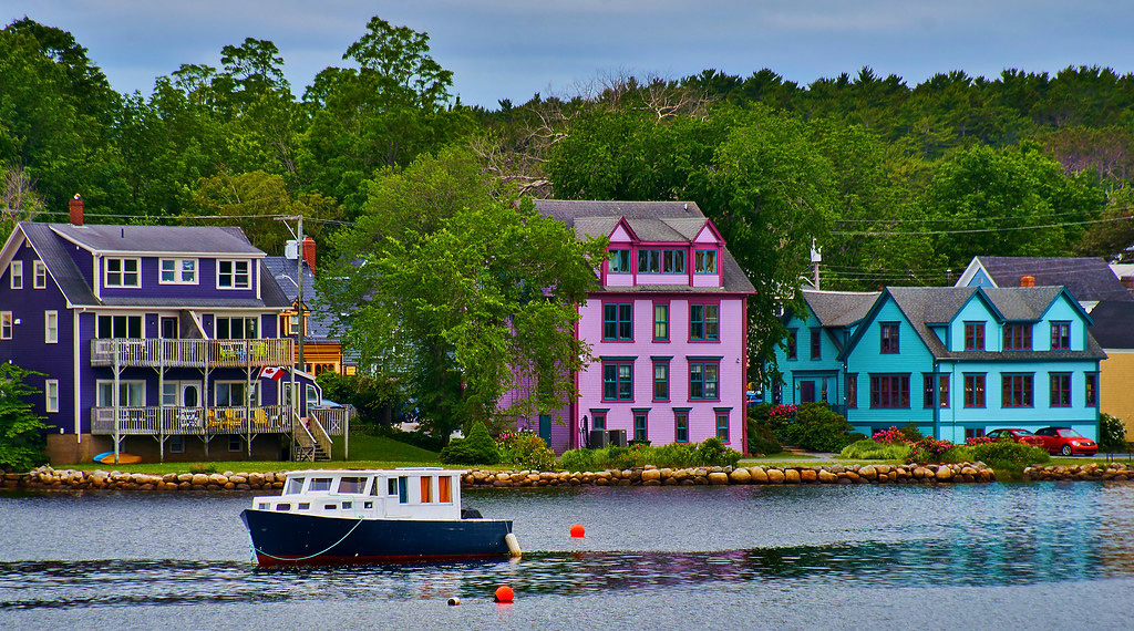 Lunenburg Nova Scotia colorful houses