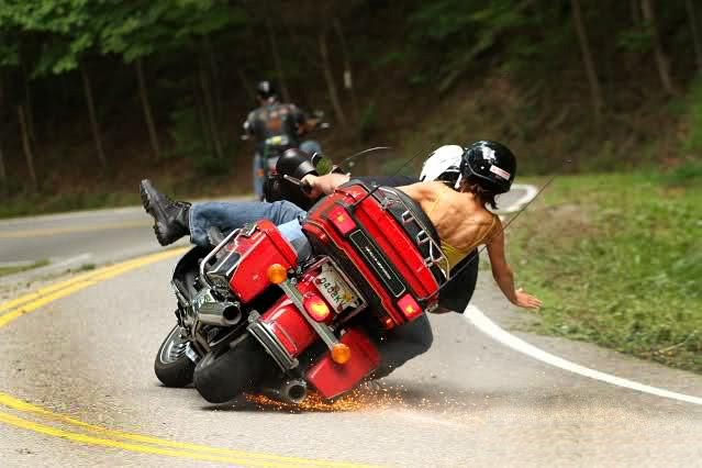 ATGATT all the gear all the time photo dress for the slide not for the ride motorcycle crash photo on the dragon