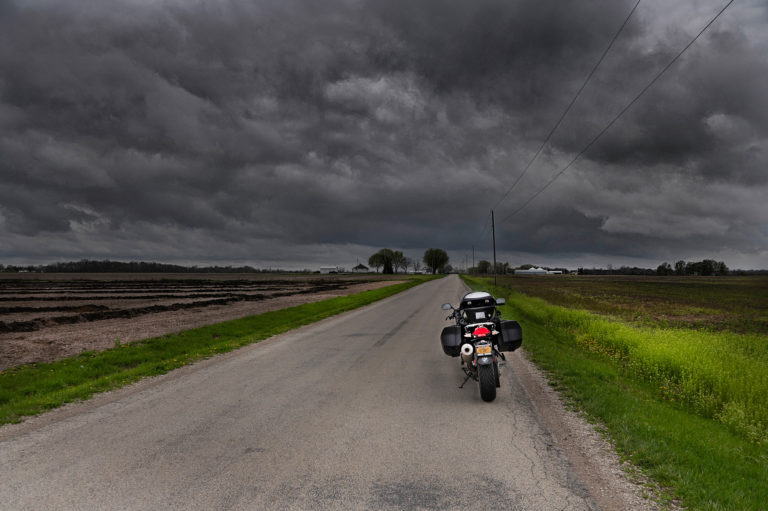 riding in the rain