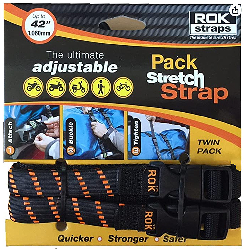 ROK straps for motorcycles bungee cord replacement option