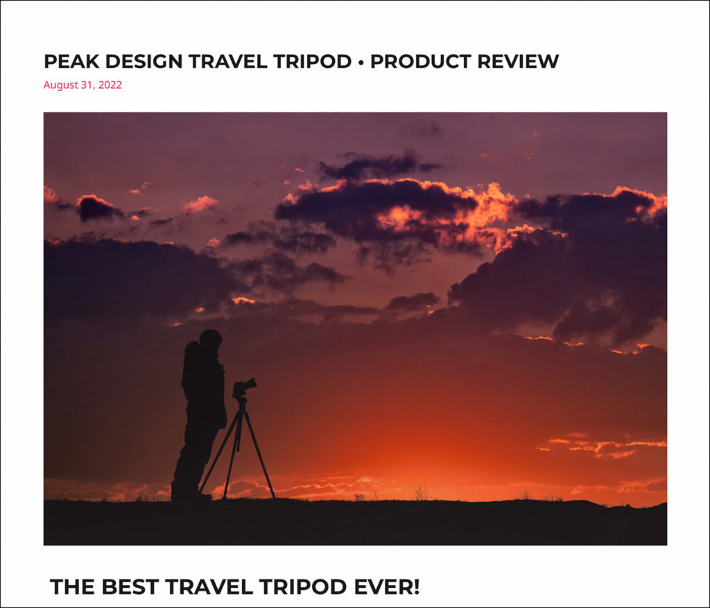 best travel tripod